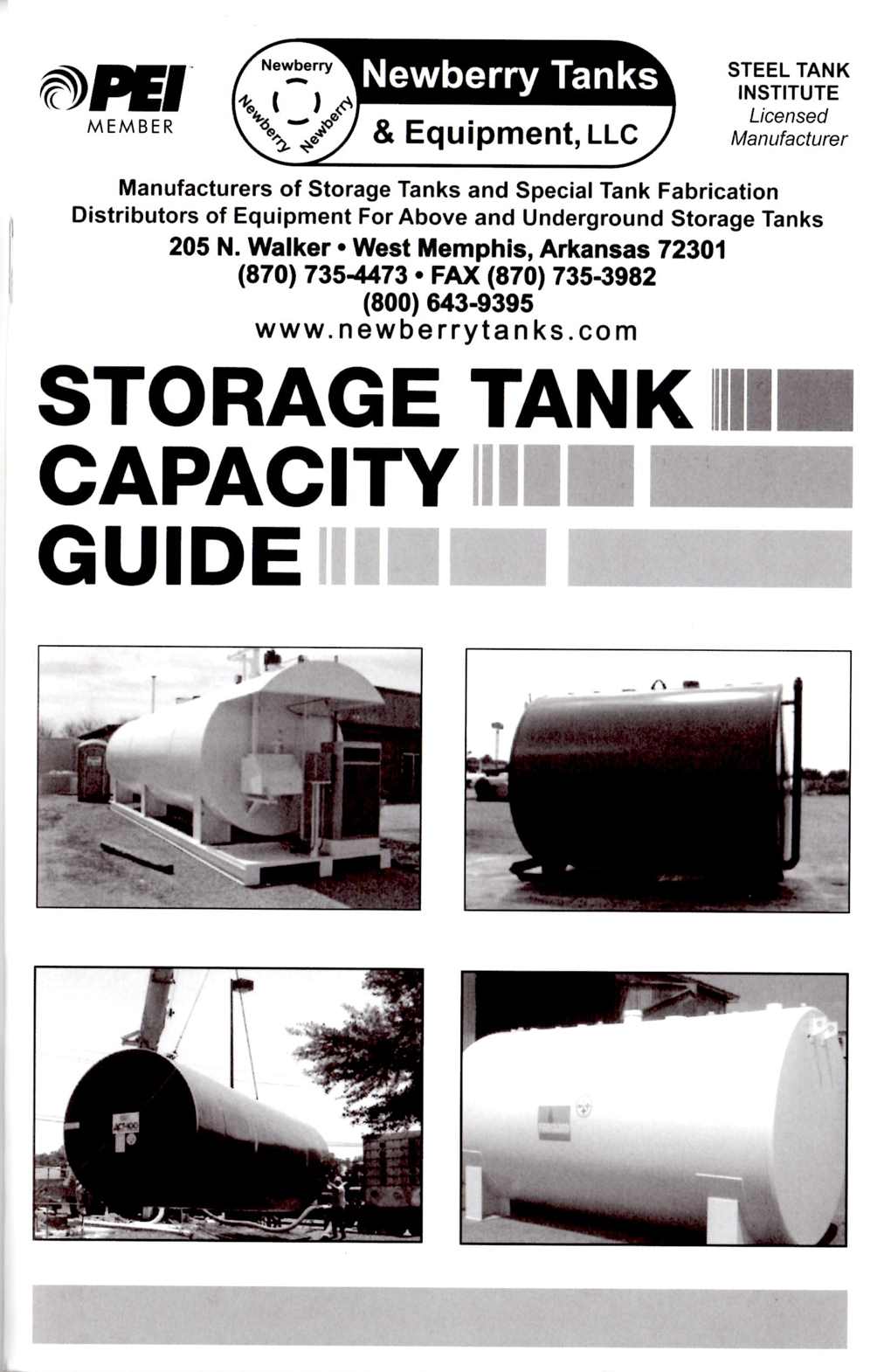 Tank Storage Graph Newberry Tank Chart Book | Newberry Tanks