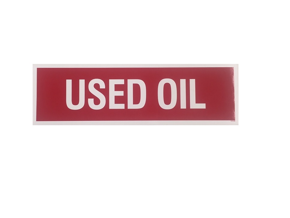 Used Oil Decal Sticker